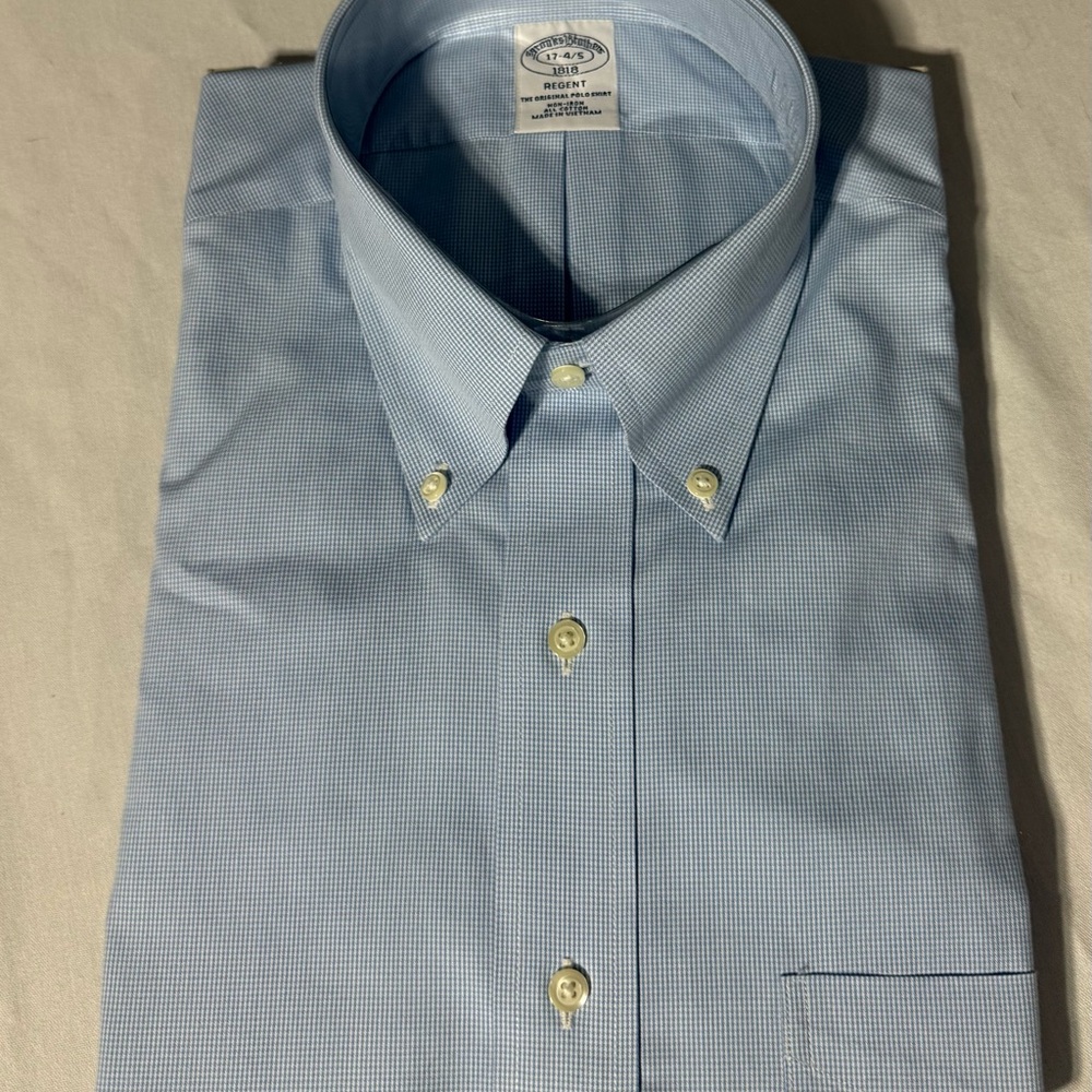 Men's Light Blue Dress Shirt Brooks Brothers NWT